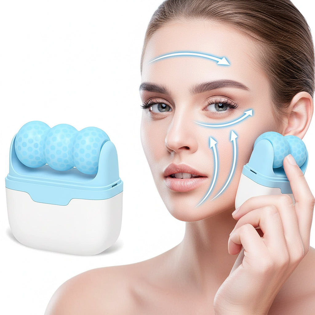 2 in 1 Upgraded Ice Roller for Face & Body Massager